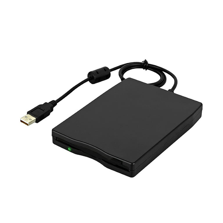 External Floppy Disk Drive， Portable 1.44 MB FDD Diskette Drive for PC Windows 2000， for XP， for Vista， for Windows 7/8/10 -