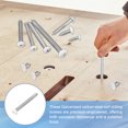 thumbnail image 3 of Uxcell 60 Pcs M5 x 50mm Vis Auto-Tappantes Blanches pour Métal, Argent, 3 of 6
