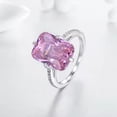 thumbnail image 2 of 14x10mm Octagon-Cut Lab-Created Pink Kunzite and Moissanite Solitaire Engagement Ring for Women in 925 Sterling Silver, 2 of 5