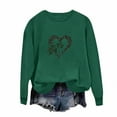 thumbnail image 6 of FDGIU ‌‌‌‌‌Women's Plus Size Saint Patrick's Day Sweatshirt - Oversized Green Shamrock Print Long Sleeve Pullover, 6 of 6