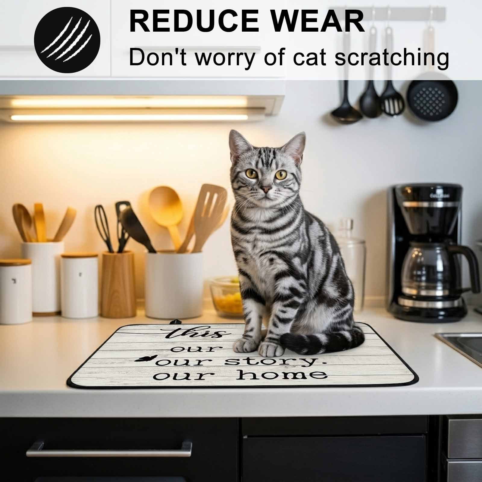 Farmhouse Butterfly Stove Top Cover for Electric Stove, Heat-proof & Non Slip Glass Top Stove Cover Protector, Rustic Retro Wooden Striped Kitchen Flat Cooktop Rubber Mat 24x21 Inches