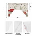 thumbnail image 5 of Red Mushrooms Swag Valances for Windows, Small Curtains Drapes, Sage Green Eucalyptus Butterflies Plants Kitchen Window Curtains Over Sink Window Treatment Valance for Bedroom/Bathroom 56"x36", 5 of 5