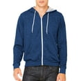 thumbnail image 4 of Bella Canvas Men's 3739 Unisex Poly-Cotton Fleece Full-Zip Hoodie (Digital Blue, Small), 4 of 6