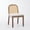 Beige + Dining Room, variant on Set of 2 Curved Arched Cane Back Dining Chairs,Mid Century Farmhouse Side Chairs,Distressed Solid Wood Frame,Chenille Cushion with S-Spring and Sponge,Armless Accent Chairs for Kitchen,Beige,SW1899BG