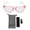 Rosy, variant on LAZIOEGR Smart BT Eyeglasses Multifunctional Open Ear Clear Sound Voice Call Smart Glasses for Driving Fishing Listening Music Black Ink