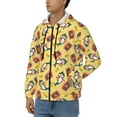 thumbnail image 3 of Uemuo Pineapples Sharks In Hawaiian for Men's Fashion Full-zip Hoodies & Sweatshirts with Kangaroo Pocket, Zip-up Hooded Sweatshirt, Moisture Wicking & Breathable-XX-Large, 3 of 5