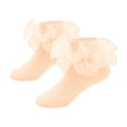 thumbnail image 1 of Lace Trimmed Solid Color Stockings for Leisure Wear with Decorative Frilled Edge in Classic Style, 1 of 2