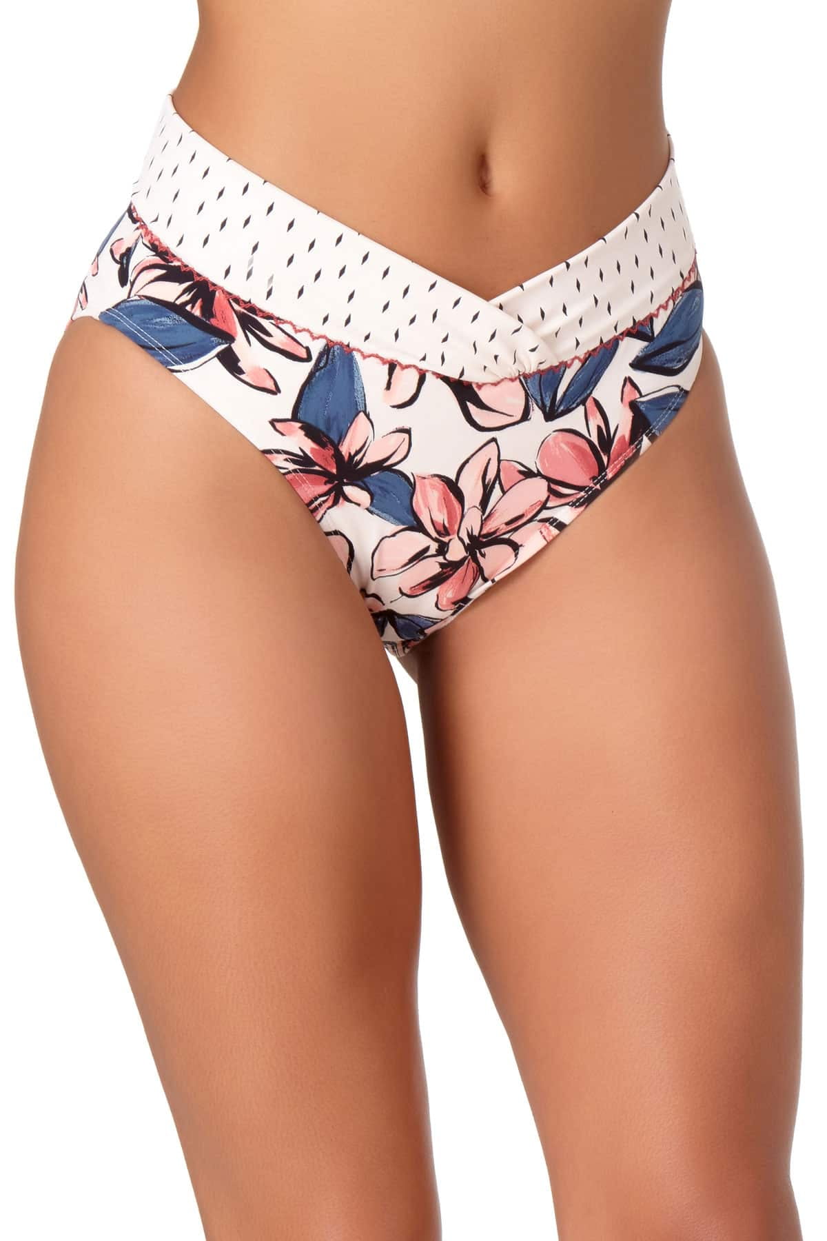 STUDIO Anne Cole - High Waist V Front Bikini Bottom