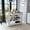 White + Light Oak, variant on Kitchen Carts, Kitchen Island 40 Inches Dozza, Two Shelves, Black Wengue / Light Oak Finish, Light Oak Kitchen Islands,Particle Board Metal Kitchen Carts
