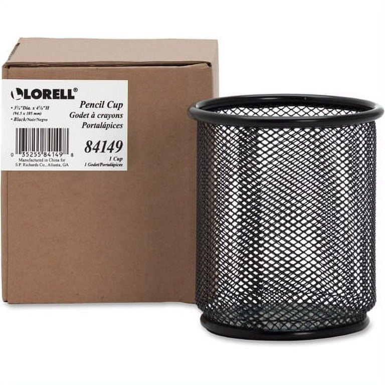 Lorell Mesh Wire Pencil Cup Holder - 3.5 Lorell Mesh Wire Pencil Cup Holder - 3.5