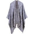 thumbnail image 2 of LinYooLi Women's Winter Oversized Reversible Blanket Poncho Cape Shawl Cardigans, 2 of 3