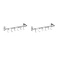 thumbnail image 2 of Guardoinrt Stainless Steel Easy To Install Kitchen Utensils Rack Rust-Resistant And Durable Organized Double pole+40cm+6 2Set, 2 of 6