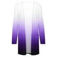 thumbnail image 4 of ZQGJB Lightweight Cardigans for Women Fall Trendy Thin Jacket Open Front Kimono Cardigan Cover Ups Tie Dye Printed Loose Fit Casual Outwear Top with Pockets Purple S, 4 of 5