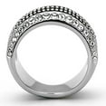 thumbnail image 3 of Womens Rings High polished (no plating) Stainless Steel Ring with Top Grade Crystal in Clear TK1216, 3 of 4