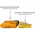 thumbnail image 5 of Golden Yellow Stripe Couver Elite Quality Athletic Knee-High Socks, Red / Blue Medium, 5 of 7