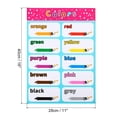 thumbnail image 2 of 2pcs Color Chart, 11x16inch 10 Colors Chart Poster Color Words Tables Chart Laminated Large, 2 of 5