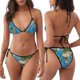 thumbnail image 3 of Balery Earth View World Map Pijama Estampado Bikini de Dos Piezas para Mujer - Conjunto de Bikini Ajustable Sexy y Cómodo para Playa, 3 of 6