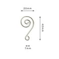 thumbnail image 2 of FOMIYES 50Pcs Elegant Swirled Design Hooks for Christmas Tree and Theme, 2 of 8