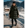 thumbnail image 4 of Womens Premium Lightweight Puffer Jacket Black Quilted Down Winter Coat-XL, 4 of 9