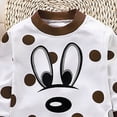 thumbnail image 6 of NOLDARES Toddler Boys Clothes Outfits 2 Piece Long Sleeve Print Pattern Crewneck Pullover Top Jogger Pants Cozy Winter Set Size:6-7 Y,White, 6 of 6