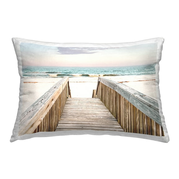 Stupell Industries Steps to Beach Shore Decorative Printed Throw Pillow Design by Nan.