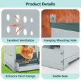 thumbnail image 3 of 10 Compartment Chicken Nesting Boxes, Easy Egg Collection & Assembly, Metal Nesting Boxes Chicken Egg Laying Box for Hens/Ducks, Green, 3 of 7