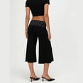 thumbnail image 4 of Clossjun Flowy Capri Pants Gaucho Pants for Women Fold Over Wide Leg Low Rise Yoga Capris Foldover Cropped Leggings Summer, 4 of 6