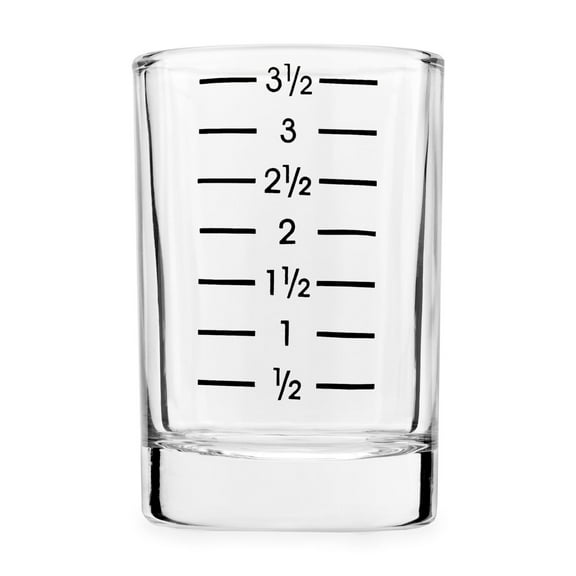 True Slam Measured Shot Glasses, Cocktail Party Shot Cups, 4 oz, Set of 1