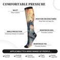 thumbnail image 3 of Lsque Forest Lake White Horse Pattern Sport Compression Socks for Men & Women 15-20 mmHg Knee High Nurse Pregnant Running Medical and Travel Athletic, 3 of 6