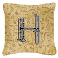 thumbnail image 1 of Carolines Treasures CJ2004-HPW1414 Letter H Musical Instrument Alphabet Canvas Fabric Decorative Pillow, 1 of 4