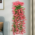 thumbnail image 4 of HCBY Artificial Vines Silk​Daisies Flowers Flowers Hanging Plants Garland Fake Green Plant Daisies for Outdoor Home Decor Wall Fence Stairway Wedding Hanging Baskets (Hot Pink 31.5"), 4 of 8