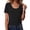 Black, variant on Staron Summer Tops for Women Casual Lace Round Neck Short Sleeve Pullover Blouse Fashion Solid Color Vacation Party Top, Purple M