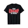 thumbnail image 1 of Le Champ Est Ici T-shirt à Manches Courtes pour Hommes, Motivation Athlétique, Audacieux, avec Motif Imprimé de Lettres Rouges et Blanches, 1 of 5