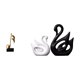 thumbnail image 1 of Figura decorativa de escritorio con forma de nota musical, estatua de cisne o ciervo, de resina cerámica, ligera, arte abstracto. Ideal para la oficin, 1 of 8