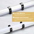 thumbnail image 4 of Uxcell 4Pcs T8 U Clips Holder Bracket, 304 Stainless Steel LED Fluorescent Tube Clip, Lamp Support Pipe Clamps for 20mm 25/32" Light Bulb Tube Rod Mounting Accessories, 36mm H, Black, 4 of 7