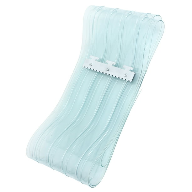 BRIGHTFUFU 1 juego de cortinas de plástico transparente para puerta, para aire acondicionado, a prueba de viento, de plástico, divisorias, comerciales, para perros.