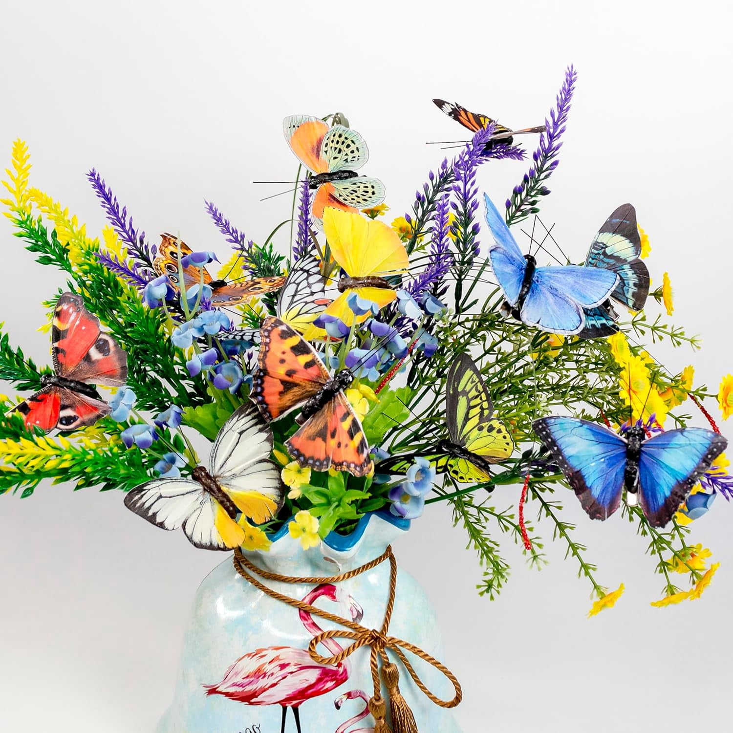 Berfutall-Artificial Feather 3D Butterfly Party Decorations Set of 12 Color Ornaments for Christmas Tree(C)…