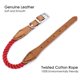 thumbnail image 5 of Collar para perros Mile High Life de algodón trenzado duradero con cuero, 5 of 7