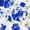 Clear Blue Painted Blooms, variant on Women's Relaxed Supima Cotton V-Neck T-Shirt