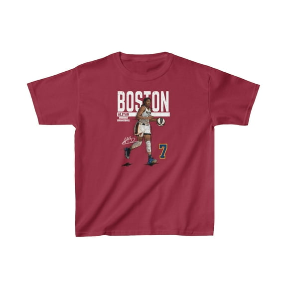 Indiana Aliyah Boston cartoon Women Basketball fans gift Kids Cotton Tee