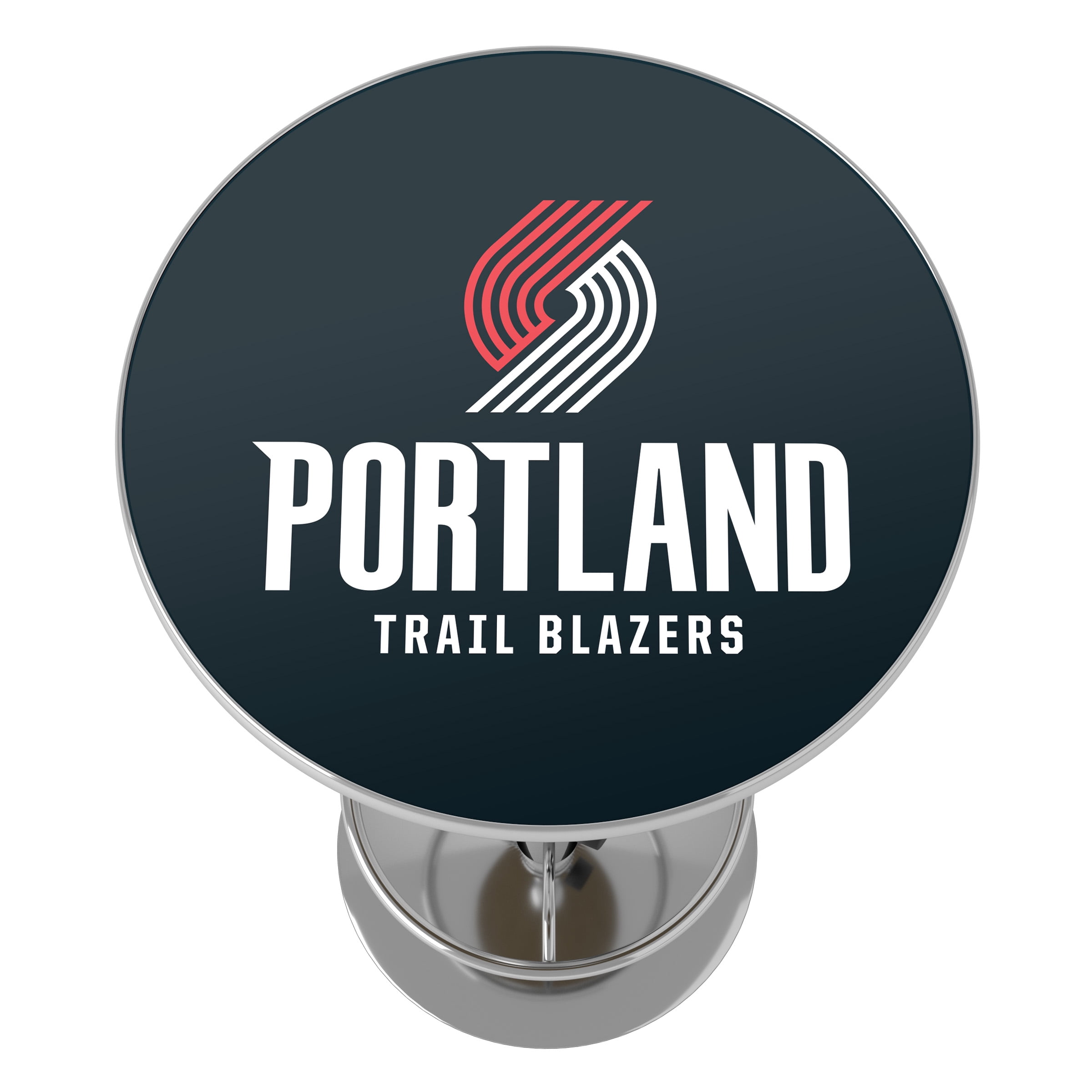 Portland Trail Blazers Logo Bar Table with Adjustable Footrest and Acrylic Top