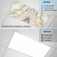 thumbnail image 5 of Ceiling Light Cover for Classroom, White and Gold Marble Texture Magnetic Fluorescent Light Covers Filter for School,Office, 2X4&nbsp; FT, Pack of 4, Abstract Lines, 5 of 8