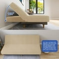 thumbnail image 4 of ASWZXCFGV Velvet Futon Covers Stretch Full Size Futon Mattress Cover Armless Sofa Bed Covers with Elastic Bottom  Machine Washable  Gray, 4 of 7