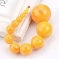 thumbnail image 3 of U8MO 6~25mm Antique Round Egg Yolk Artificial Amber Resin Loose Spacer Craft Beads-6mm 50pcs, 3 of 6