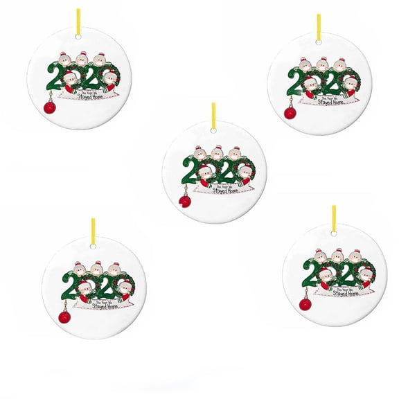 JeashCHAT Christmas Decorations Indoor Christmas Ornaments 5PCS Christmas Tree Decoration Lighted Pendant Faceless Old Man Pendant