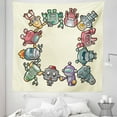 thumbnail image 1 of Party Tapestry, Friendly Robot Characters Circle Futuristic Sci Fi Machines Toys, Fabric Wall Hanging Decor for Bedroom Living Room Dorm, 5 Sizes, Multicolor, by Ambesonne, 1 of 1