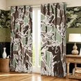 thumbnail image 2 of Manfei Farmhouse Duck Dog Curtains and Drapes Pack of 2 (52x63 Each), Cottage Camouflage Black Out Curtains, Silk Gray, 2 of 6