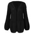 thumbnail image 4 of Vedolay Womens Fashion Knitted Long Sleeve Slim Fit Workout Cardigans Black,2XL, 4 of 5