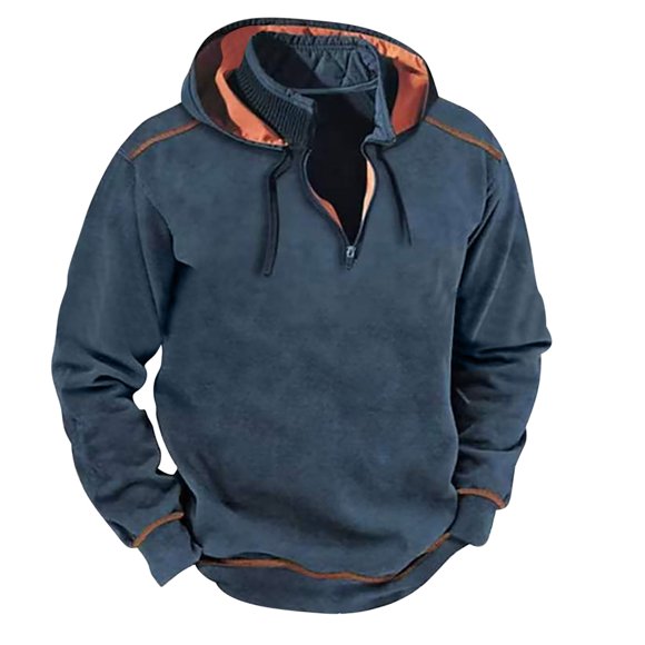 fartey Christmas Mens Ugly Sweaters 1/4 Zipper Hoodie Pullover for Men Sweat Jacket Loose Fit Sport Sweatshirts Cargo Jacket Coats for Outdoor Workout Gym Sports Running
