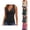001-Black, variant on Women Sleeveless Vest Top Wrap V Neck Ruched Cami Top Criss Cross Front Solid Color Casual Summer Blouse Shirts